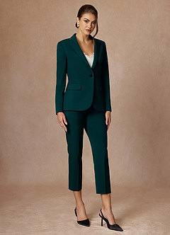 front Kennedy Pine Structured Stretch Dress Pants