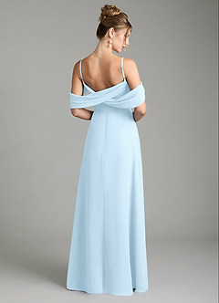 Azazie Mercedes Bridesmaid Dresses Sky Blue A-Line Off the Shoulder Chiffon Dress image6