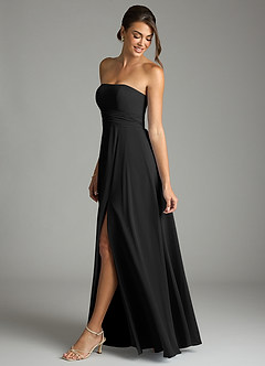 Azazie Tamira Suknie dla druhen Linia A Pofałdowany Szyfon Do ziemi Sukienka image3