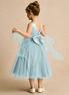 Azazie Pear Flower Girl Dresses Mist Ball-Gown Bow Tulle Dress image5
