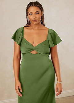 Christian Siriano Bridal for Azazie 1005 Bridesmaid Dresses Juniper Sheath Sweetheart Neckline Stretch Satin Dress image14