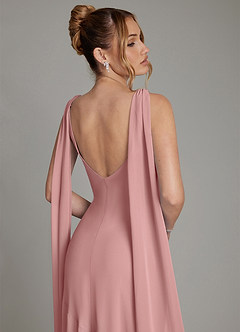 Azazie Essence Bridesmaid Dresses Dusty Rose Sheath Chiffon Dress image9