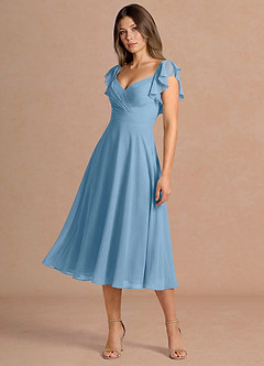 Midi jurk Leilani Staal Blauw image3