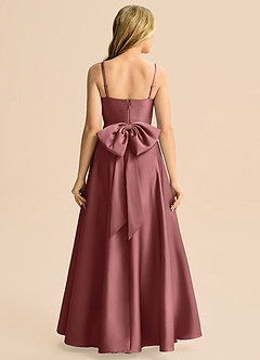 Azazie Rumi Junior Klä av A-Line i Stretch Satin Plisserad image2