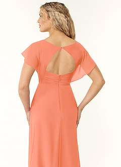 Azazie Rylee Bridesmaid Dresses Sunset A-Line Pleated Chiffon Dress image2