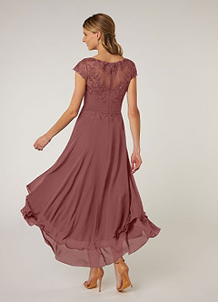 Azazie Shonda Mother of the Bride Dresses Desert Rose Lace Chiffon Dress image4