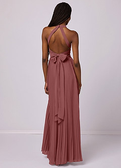 Barbie ♥ Azazie Vestidos de damas de honor Vestido de Amatista de Gasa de Corte en A con Plisado image2