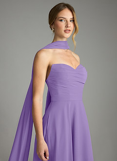 Azazie Ayla Abiti da Damigella Abito A-Line in Chiffon Scollo a Cuore Tahiti image6