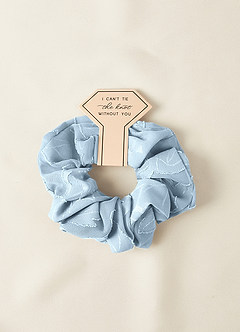 front Matching Color Bridesmaid Floral Burnout Over Size Scrunchie Set