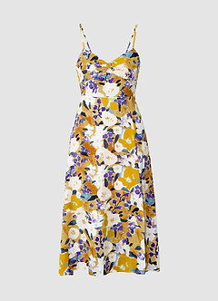 Breezing Through Yellow  Floral Print Midi Dress image6