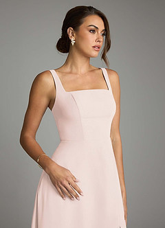 Azazie Debra Bridesmaid Dresses Rose Petal A-Line with Pockets Chiffon Convertible Dress image3