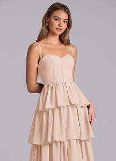 Azazie Faye Bridesmaid Dresses English Rose A-Line Sweetheart Neckline Chiffon Dress image2