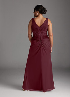Azazie Winona Mother of the Bride Dresses Cabernet Mermaid Sequins Mesh Dress image10