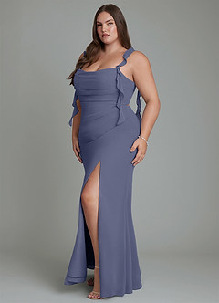 Azazie Jessamine Bridesmaid Dresses Stormy Mermaid Corset Chiffon Dress image12