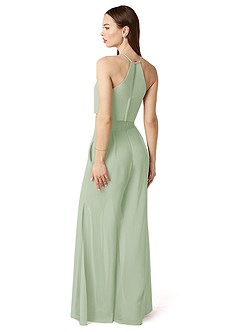 Azazie Kenzi Brautjungfernkleider Plissee Chiffon Overall/Jumpsuit Staubiger Salbeigrün image4