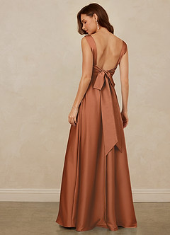 Christian Siriano Bridal for Azazie 1001 Bridesmaid Dresses Copper A-Line Sweetheart Neckline Stretch Satin Dress image5