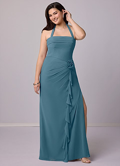 Barbie ♥ Azazie Bridesmaid Dresses Bermuda Sheath Strapless Chiffon Convertible Dress image12