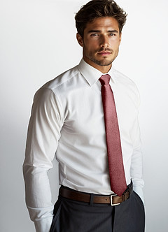 front Metallic Satin Wide Tie