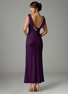 Azazie Kieryn Robes de demoiselle d'honneur Robe Sirène en Satin extensible Plissée Grain De Raisin image5