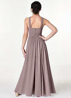 Azazie Jiya Junior Dusk A-Line Pleated Mesh Dress image2