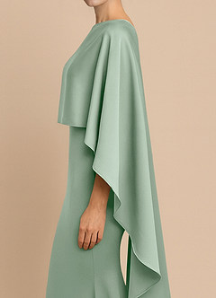 front Azazie Capa multiposición de satén elástico de color a juego