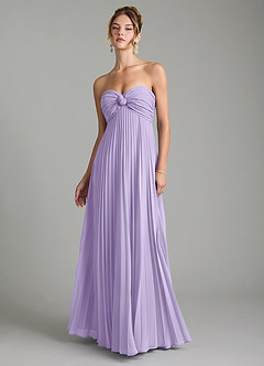 Azazie Tempest Robes de demoiselle d'honneur Robe Empire Convertible en Mousseline de soie Corset Lilas image4