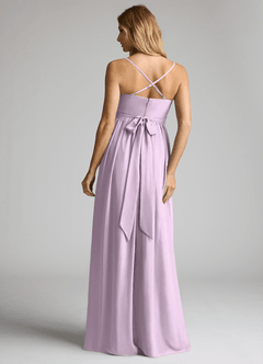 Azazie Llana Zwangerschaps Bruidsmeisjekleding A-Lijn Chiffon Vloerlengte Jurk image2