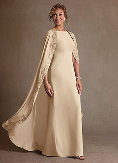 Azazie Artemisia 신부의 어머니 드레스 쉬스 레이스 쉬폰 플로어 길이 드레스 image2