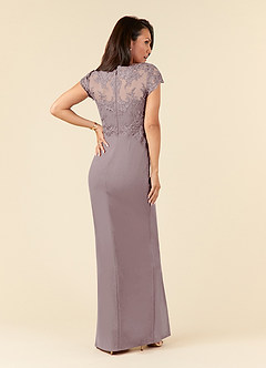 Azazie Carmen Mother of the Bride Dresses Vintage Mauve Sheath Lace Dress image3