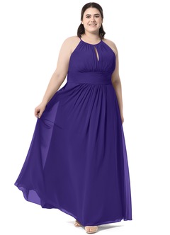 Azazie Bonnie Bridesmaid Dresses Regency A-Line Keyhole Ruched Chiffon Dress image25