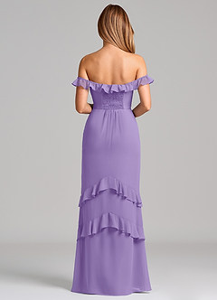 Azazie Marilynn Final Sale Tahiti Mermaid Off the Shoulder Chiffon Dress image2