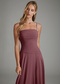 Azazie Layla Bridesmaid Dresses Sangria A-Line Strapless Chiffon Dress image5