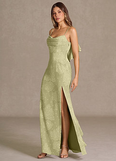 Vestido Celadón Largo Kalinda  image3