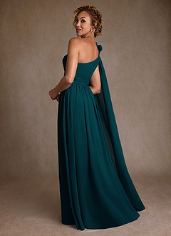 Azazie Lancaster Abiti per la Madre della Sposa Abito A-Line in Chiffon Monospalla Pino image2