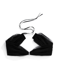 front Cinched Tulle Evening Stole