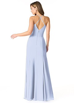 Azazie Carolina Bridesmaid Dresses Ice Mermaid Ruched Chiffon Dress image3
