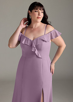 Azazie Sophie Bridesmaid Dresses Wisteria A-Line Off the Shoulder Chiffon Convertible Dress image12