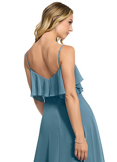 Azazie Jean Bridesmaid Dresses Bermuda A-Line Chiffon Convertible Dress image5