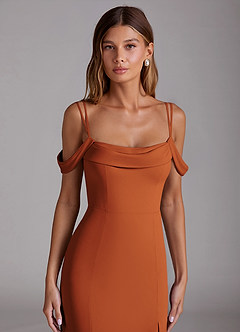 Azazie Callan Kleider zum Anprobieren zu Hause Wandelbar Meerjungfrau-Linie Plissee Chiffon Kleid Staubblau image4