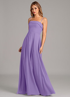 Azazie Lucienne Brudtärnklänningar Klänning av A-Linje i Chiffong Axelbandslös Tahiti Konvertibel image6