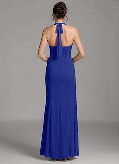 Azazie Ezra Bridesmaid Dresses Royal Blue Mermaid Pleated Mesh Dress image2
