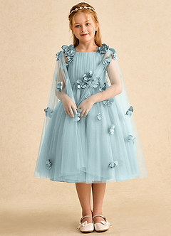 Azazie Staria vestidos de niña de las flores Vestido de Neblina de Tul de Princesa con Volante image3