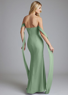 Azazie Solstice Final Sale Matcha Mermaid Strapless Chiffon Convertible Dress image9