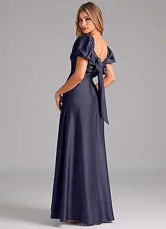 Azazie Fatima Bridesmaid Dresses Stormy A-Line Sweetheart Neckline Stretch Satin Dress image2