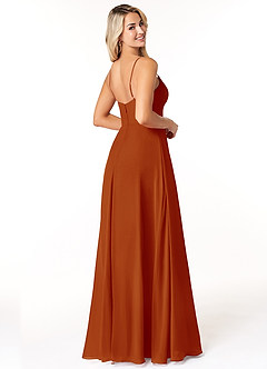 Azazie Moira Bridesmaid Dresses Paprika A-Line Scoop Chiffon Dress image5