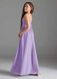 Azazie Alia Junior Lilac A-Line Pleated Chiffon Dress image5