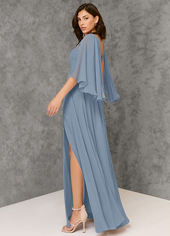 Azazie Adelina Bridesmaid Dresses A-Line Convertible Chiffon Floor-Length Dress image2