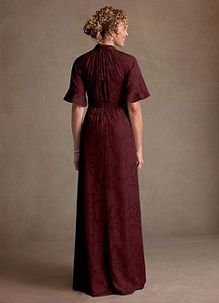 Azazie Hypatia Suknie dla Matki Panny Młodej Osłona Pofałdowany Kwiatowe wypalenie Długość podłogi Sukienka image3