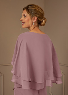 Azazie OHara Abiti per la Madre della Sposa Abito A-Line in Chiffon con Scollo a V Rosa Polverosa image7