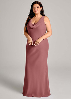 Azazie Rylina Bridesmaid Dresses Amethyst Mermaid Pleated Chiffon Dress image9